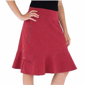 Royal Robbins Discovery Travel Hiker Outdoor Pockets Burnt Grape Maroon Skirt